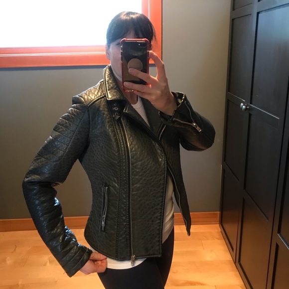 Mavi Charcoal Grey Vegan Leather Jacket - Picture 3 of 13